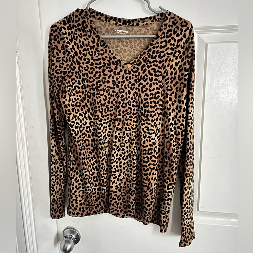 Cheetah Print V Neck